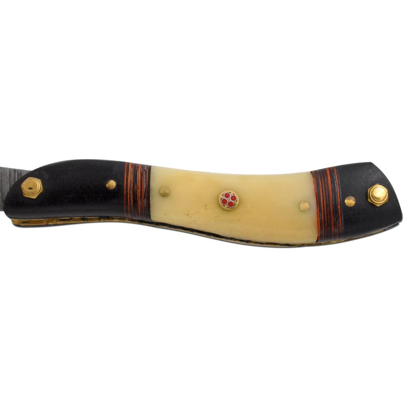 Old Ram Straight Razor | Straight Edge-Razor Sharp High Hardness Real Damascus Steel Cutthroat Straight Edge-Blade | Barber Razor (349) - Image 4